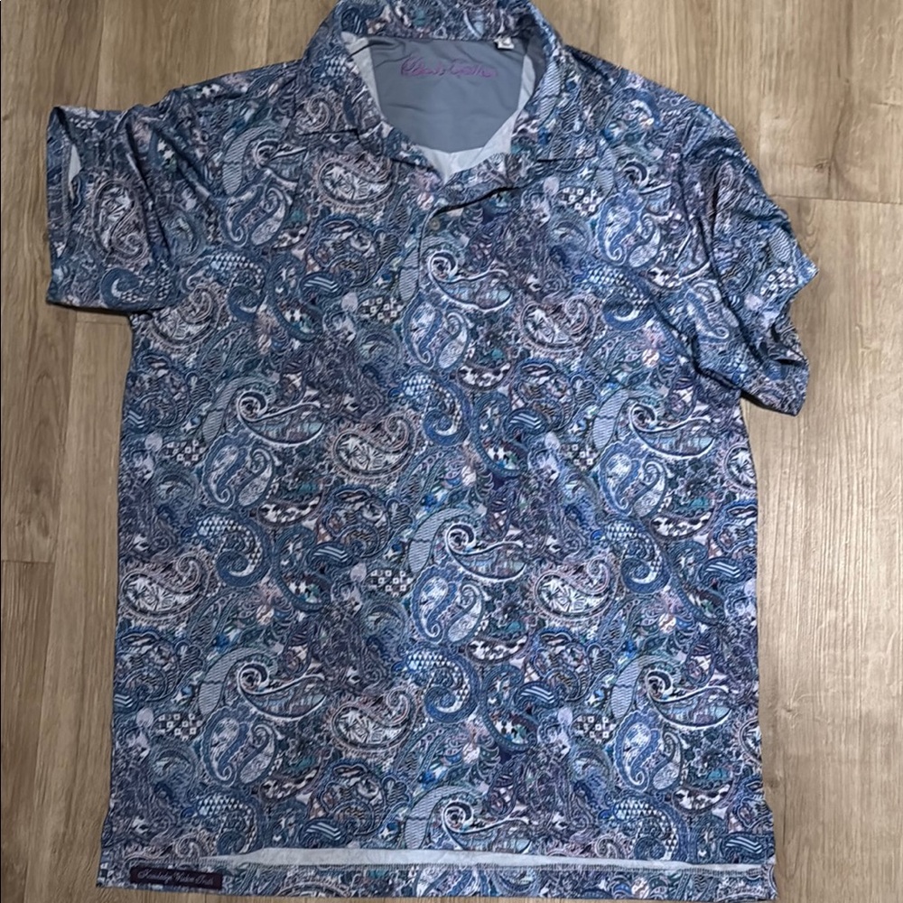Robert Graham Blue and Gray Paisley Shirt